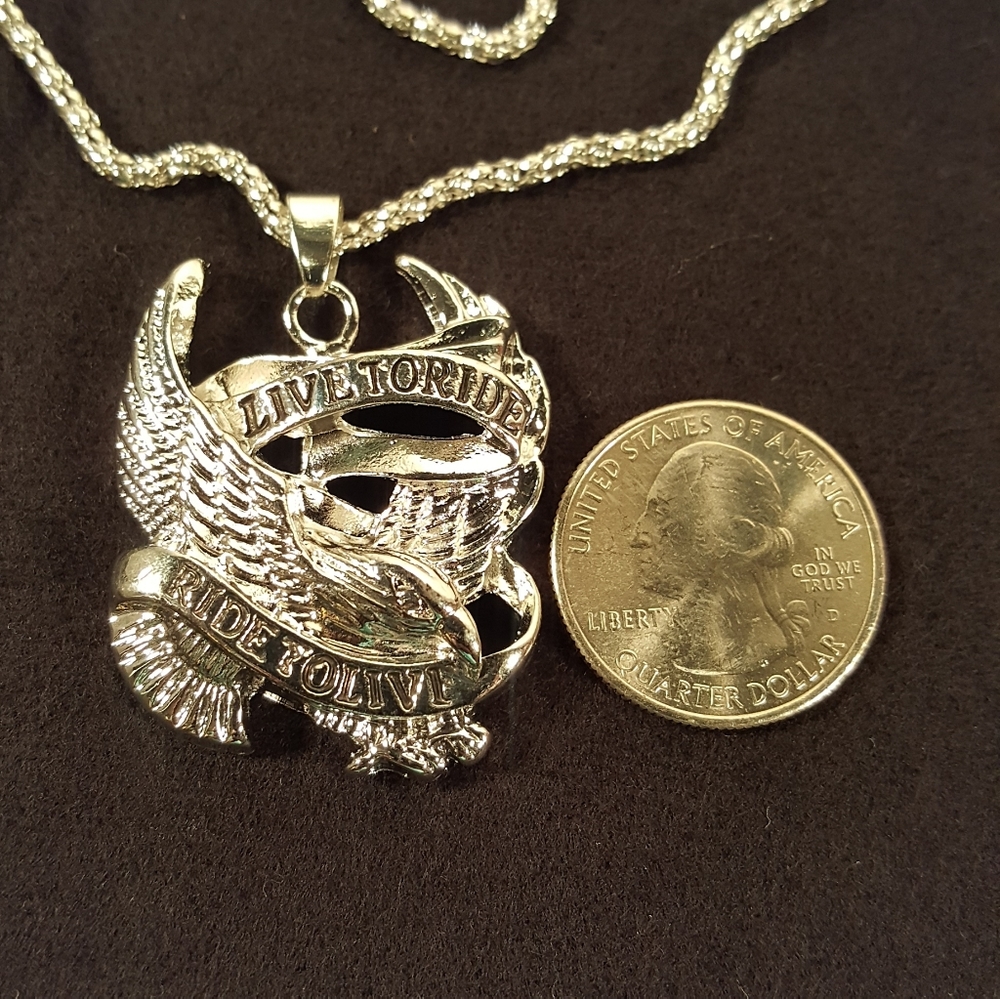 Harley Davidson Eagle Necklace (unisex)